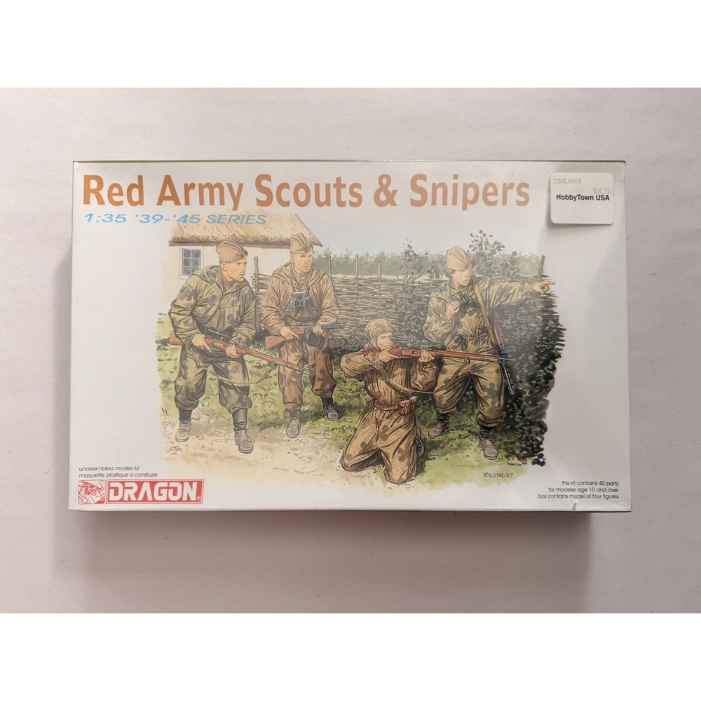 Dragon 6068 Red Army Scouts & Snipers 1:35 Model Kit WWII Sealed Soviet Figures